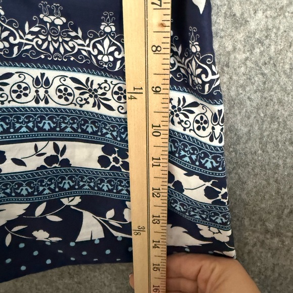 Ann Taylor Loft Women Size 6‎ Petite Blue Y2K Halter Sleeveless Top - Picture 3 of 7